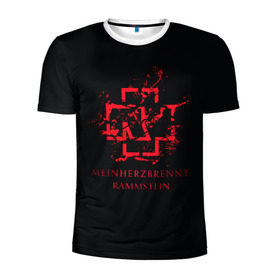 Мужская футболка 3D спортивная с принтом Rammstein в Курске, 100% полиэстер с улучшенными характеристиками | приталенный силуэт, круглая горловина, широкие плечи, сужается к линии бедра | amerika | art | germany | logo | rammstein | rock | till lindemann | арт | германия | группа | логотип | музыка | немецкая группа | немцы | песня | раммштайн | рамштайн | рок