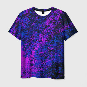Мужская футболка 3D с принтом Брызги краски в Курске, 100% полиэфир | прямой крой, круглый вырез горловины, длина до линии бедер | брызги | брызги красок | краска | красочные | пятна | пятна краски | цветные | яркие