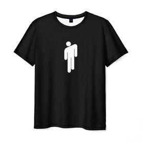 Мужская футболка 3D с принтом BILLIE EILISH (НА СПИНЕ) в Курске, 100% полиэфир | прямой крой, круглый вырез горловины, длина до линии бедер | be | billie | billie eilish | blohsh | ghoul | билли | билли айлиш