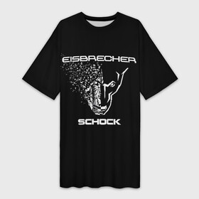 Платье-футболка 3D с принтом EISBRECHER SCHOCK в Курске,  |  | Тематика изображения на принте: eisbrecher | metal | rock | schock | метал | рок