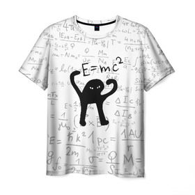 Мужская футболка 3D с принтом ЪУЪ СЪУКА E=mc2 в Курске, 100% полиэфир | прямой крой, круглый вырез горловины, длина до линии бедер | cat | emc 2 | emc2 | mem | memes | truxkot19 | знаменитые формулы | интернет приколы | кот | мем | мем кот | физика | формулы | ъуъ | ъуъ съука | эйнштейн