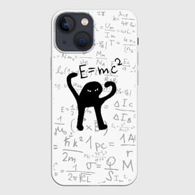 Чехол для iPhone 13 mini с принтом ЪУЪ СЪУКА Emc2 в Курске,  |  | cat | emc 2 | emc2 | mem | memes | truxkot19 | знаменитые формулы | интернет приколы | кот | мем | мем кот | физика | формулы | ъуъ | ъуъ съука | эйнштейн