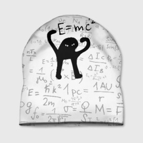 Шапка 3D с принтом ЪУЪ СЪУКА E=mc2 в Курске, 100% полиэстер | универсальный размер, печать по всей поверхности изделия | cat | emc 2 | emc2 | mem | memes | truxkot19 | знаменитые формулы | интернет приколы | кот | мем | мем кот | физика | формулы | ъуъ | ъуъ съука | эйнштейн