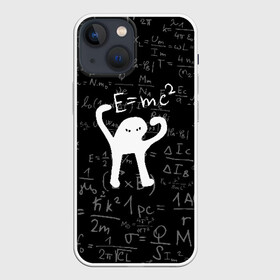 Чехол для iPhone 13 mini с принтом ЪУЪ СЪУКА Emc2 в Курске,  |  | cat | emc 2 | emc2 | mem | memes | truxkot19 | знаменитые формулы | интернет приколы | кот | мем | мем кот | физика | формулы | ъуъ | ъуъ съука | эйнштейн