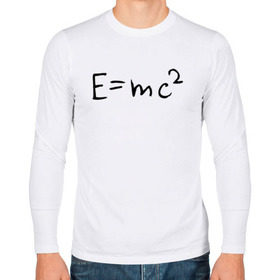 Мужской лонгслив хлопок с принтом E=mc2 в Курске, 100% хлопок |  | emc 2 | emc2 | знаменитые формулы | физика | формулы | эйнштейн