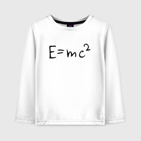 Детский лонгслив хлопок с принтом E=mc2 в Курске, 100% хлопок | круглый вырез горловины, полуприлегающий силуэт, длина до линии бедер | emc 2 | emc2 | знаменитые формулы | физика | формулы | эйнштейн