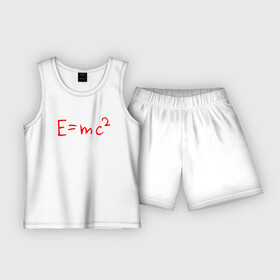 Детская пижама с шортами хлопок с принтом E mc2 в Курске,  |  | emc 2 | emc2 | знаменитые формулы | физика | формулы | эйнштейн
