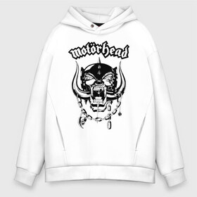 Мужское худи Oversize хлопок с принтом MOTORHEAD в Курске, френч-терри — 70% хлопок, 30% полиэстер. Мягкий теплый начес внутри —100% хлопок | боковые карманы, эластичные манжеты и нижняя кромка, капюшон на магнитной кнопке | england | motorhead | моторхед