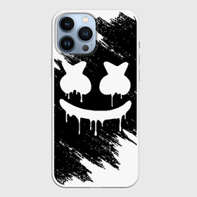 Чехол для iPhone 13 Pro Max с принтом MARSHMELLO MELT в Курске,  |  | Тематика изображения на принте: america | dj | marshmello | usa | америка | брызги | краски | маршмелло
