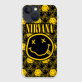 Чехол для iPhone 13 mini с принтом NIRVANA в Курске,  |  | nirvana | smile | курт кобейн | нирвана | смайл