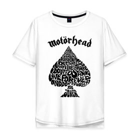 Мужская футболка хлопок Oversize с принтом MOTORHEAD в Курске, 100% хлопок | свободный крой, круглый ворот, “спинка” длиннее передней части | Тематика изображения на принте: england | motorhead | моторхед