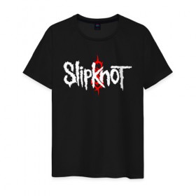 Мужская футболка хлопок с принтом SLIPKNOT в Курске, 100% хлопок | прямой крой, круглый вырез горловины, длина до линии бедер, слегка спущенное плечо. | slipknot | слипкнот