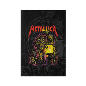 Обложка для паспорта матовая кожа с принтом Metallica в Курске, натуральная матовая кожа | размер 19,3 х 13,7 см; прозрачные пластиковые крепления | american | death | fly | holds | james hetfield | kirk hammett | lantern | metal band | metallica | moths | music | mysticism | rock | skeleton | skull | американская | держит | джеймс хетфилд | ларс ульрих | летают | метал группа | металлика | мистика | 