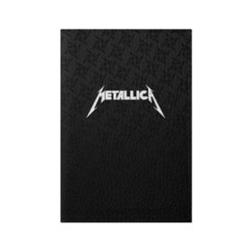 Обложка для паспорта матовая кожа с принтом METALLICA (НА СПИНЕ) в Курске, натуральная матовая кожа | размер 19,3 х 13,7 см; прозрачные пластиковые крепления | Тематика изображения на принте: lindemann | lm | rammstein | rock | кристиан лоренц | линдеманн | лм | музыка | рамштайн | рок | тилль линдеманн