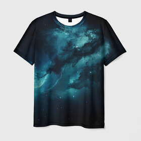 Мужская футболка 3D с принтом Космос в Курске, 100% полиэфир | прямой крой, круглый вырез горловины, длина до линии бедер | galaxy | lightning | space | stars | астрономия | галактика | звезды | космос | планеты | созвездие