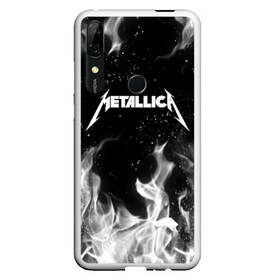 Чехол для Honor P Smart Z с принтом METALLICA (НА СПИНЕ) в Курске, Силикон | Область печати: задняя сторона чехла, без боковых панелей | Тематика изображения на принте: fire | flame | metallica | металлика | огонь | пламя