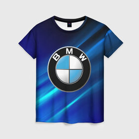 Женская футболка 3D с принтом BMW (РЕДАЧ) в Курске, 100% полиэфир ( синтетическое хлопкоподобное полотно) | прямой крой, круглый вырез горловины, длина до линии бедер | bmw | bmw performance | m | motorsport | performance | бмв | моторспорт