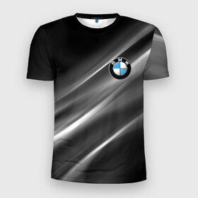 Мужская футболка 3D спортивная с принтом BMW в Курске, 100% полиэстер с улучшенными характеристиками | приталенный силуэт, круглая горловина, широкие плечи, сужается к линии бедра | bmw | bmw performance | m | motorsport | performance | бмв | моторспорт