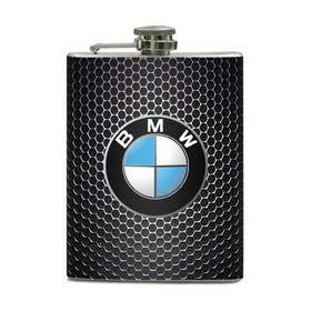 Фляга с принтом BMW (РЕДАЧ) в Курске, металлический корпус | емкость 0,22 л, размер 125 х 94 мм. Виниловая наклейка запечатывается полностью | bmw | bmw performance | m | motorsport | performance | бмв | моторспорт