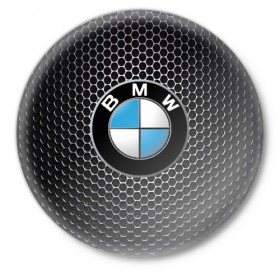 Значок с принтом BMW (РЕДАЧ) в Курске,  металл | круглая форма, металлическая застежка в виде булавки | Тематика изображения на принте: bmw | bmw performance | m | motorsport | performance | бмв | моторспорт