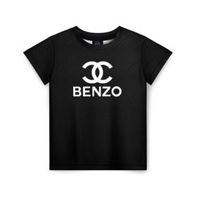 Детская футболка 3D с принтом BENZO GANG ( CARBON ) в Курске, 100% гипоаллергенный полиэфир | прямой крой, круглый вырез горловины, длина до линии бедер, чуть спущенное плечо, ткань немного тянется | bbt | benzo | benzo gang | big baby tape | carbon | ббт | бензо | карбон