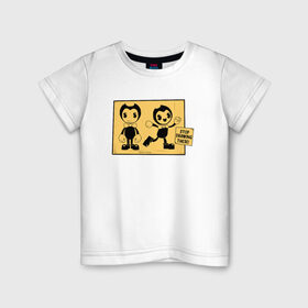 Детская футболка хлопок с принтом Bendy And The Ink Machine (54) в Курске, 100% хлопок | круглый вырез горловины, полуприлегающий силуэт, длина до линии бедер | 