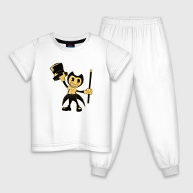 Детская пижама хлопок с принтом Bendy And The Ink Machine (62) в Курске, 100% хлопок |  брюки и футболка прямого кроя, без карманов, на брюках мягкая резинка на поясе и по низу штанин
 | Тематика изображения на принте: 