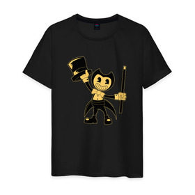 Мужская футболка хлопок с принтом Bendy And The Ink Machine (62) в Курске, 100% хлопок | прямой крой, круглый вырез горловины, длина до линии бедер, слегка спущенное плечо. | 