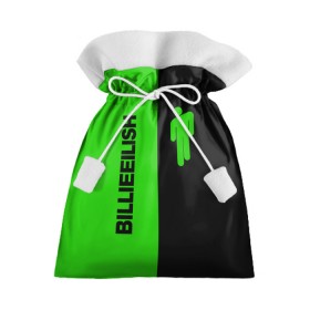 Подарочный 3D мешок с принтом BILLIE EILISH GLITCH в Курске, 100% полиэстер | Размер: 29*39 см | Тематика изображения на принте: be | billie | billie eilish | blohsh | ghoul | билли | билли айлиш