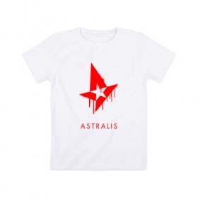 Детская футболка хлопок с принтом ASTRALIS в Курске, 100% хлопок | круглый вырез горловины, полуприлегающий силуэт, длина до линии бедер | 