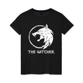 Женская футболка хлопок с принтом ВЕДЬМАК (настраиваемый) в Курске, 100% хлопок | прямой крой, круглый вырез горловины, длина до линии бедер, слегка спущенное плечо | geralt | the witcher | the witcher wild hunt | witcher | ведьмак | ведьмак 3 | геральт