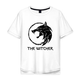 Мужская футболка хлопок Oversize с принтом ВЕДЬМАК (настраиваемый) в Курске, 100% хлопок | свободный крой, круглый ворот, “спинка” длиннее передней части | geralt | the witcher | the witcher wild hunt | witcher | ведьмак | ведьмак 3 | геральт