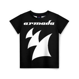 Детская футболка 3D с принтом Armada Music в Курске, 100% гипоаллергенный полиэфир | прямой крой, круглый вырез горловины, длина до линии бедер, чуть спущенное плечо, ткань немного тянется | armada | armada music | armin | armin van buuren | van buuren