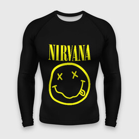 Мужской рашгард 3D с принтом NIRVANA | НИРВАНА в Курске,  |  | nirvana | smile | курт кобейн | нирвана | смайл