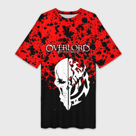 Платье-футболка 3D с принтом Overlord Skull red в Курске,  |  | albedo | anime | momonga | narberal | overlord | shalltear. | альбедо | аниме | клементина | момонга | набэ | оверлорд | шалтир