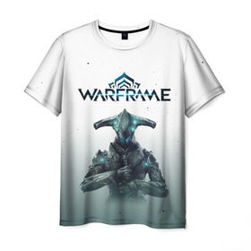 Мужская футболка 3D с принтом WARFRAME Tenno в Курске, 100% полиэфир | прямой крой, круглый вырез горловины, длина до линии бедер | 