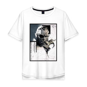 Мужская футболка хлопок Oversize с принтом Big Boss MGS в Курске, 100% хлопок | свободный крой, круглый ворот, “спинка” длиннее передней части | art | big boss | game | metal gear | metal gear solid | mgs | кодзима гений