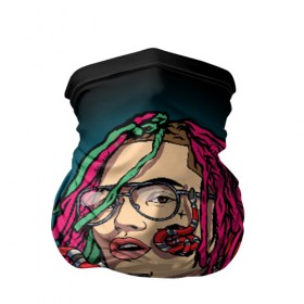 Бандана-труба 3D с принтом Lil Pump в Курске, 100% полиэстер, ткань с особыми свойствами — Activecool | плотность 150‒180 г/м2; хорошо тянется, но сохраняет форму | Тематика изображения на принте: esskeetit | gazzy garcia | gucci gang | lil pump | lilpump | газзи гарсия | лил памп | рэп | рэпер | эшкере