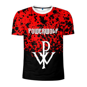 Мужская футболка 3D спортивная с принтом POWERWOLF в Курске, 100% полиэстер с улучшенными характеристиками | приталенный силуэт, круглая горловина, широкие плечи, сужается к линии бедра | powerwolf | wolf | метал | пауэр метал. | повервольф | поверфульф | рок | хэви металб