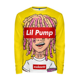 Мужской лонгслив 3D с принтом Lil Pump в Курске, 100% полиэстер | длинные рукава, круглый вырез горловины, полуприлегающий силуэт | esskeetit | gazzy garcia | gucci gang | lil pump | lilpump | газзи гарсия | лил памп | рэп | рэпер | эшкере