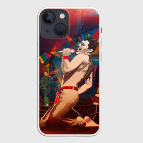 Чехол для iPhone 13 mini с принтом Фредди Меркьюри в Курске,  |  | bohemian | brian | freddie | john | mercury | must go on | queen | rhapsody | roger | taylor | the miracle | the show | богемская | рапсодия | роджер тейлор | фредди меркьюри