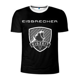 Мужская футболка 3D спортивная с принтом EISBRECHER в Курске, 100% полиэстер с улучшенными характеристиками | приталенный силуэт, круглая горловина, широкие плечи, сужается к линии бедра | eisbrecher | metal | rock | метал | рок