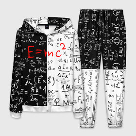 Мужской костюм 3D с принтом E=mc2 в Курске, 100% полиэстер | Манжеты и пояс оформлены тканевой резинкой, двухслойный капюшон со шнурком для регулировки, карманы спереди | emc 2 | emc2 | знаменитые формулы | физика | формулы | эйнштейн