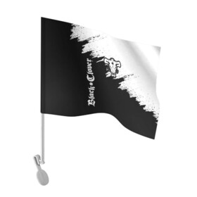 Флаг для автомобиля с принтом ЧЁРНЫЙ КЛЕВЕР | BLACK CLOVER в Курске, 100% полиэстер | Размер: 30*21 см | asta | black bull | black clover | bull | clover | аста | бык | клевер | чёрный бык | чёрный клевер