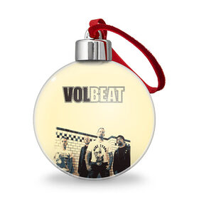 Ёлочный шар с принтом Volbeat в Курске, Пластик | Диаметр: 77 мм | Тематика изображения на принте: groove metal | hardcore | psychobilly | volbeat | волбит