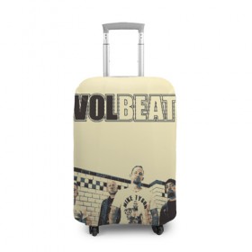 Чехол для чемодана 3D с принтом Volbeat в Курске, 86% полиэфир, 14% спандекс | двустороннее нанесение принта, прорези для ручек и колес | groove metal | hardcore | psychobilly | volbeat | волбит