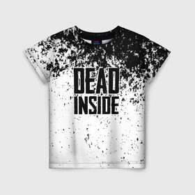 Детская футболка 3D с принтом Dead Inside в Курске, 100% гипоаллергенный полиэфир | прямой крой, круглый вырез горловины, длина до линии бедер, чуть спущенное плечо, ткань немного тянется | dead | dota | inside | аниме | внутри | гуль | дэд | инсайд | мертвец | мертвый | токийский