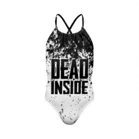 Детский купальник 3D с принтом Dead Inside в Курске, Полиэстер 85%, Спандекс 15% | Слитный крой, подклад по переду изделия, узкие бретели | Тематика изображения на принте: dead | dota | inside | аниме | внутри | гуль | дэд | инсайд | мертвец | мертвый | токийский