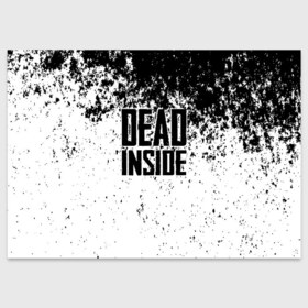 Поздравительная открытка с принтом Dead Inside в Курске, 100% бумага | плотность бумаги 280 г/м2, матовая, на обратной стороне линовка и место для марки
 | dead | dota | inside | аниме | внутри | гуль | дэд | инсайд | мертвец | мертвый | токийский