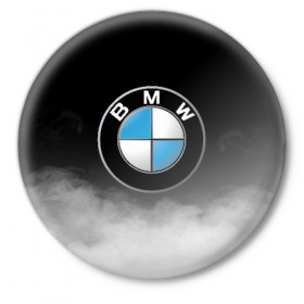 Значок с принтом BMW в Курске,  металл | круглая форма, металлическая застежка в виде булавки | Тематика изображения на принте: bmw | bmw performance | m | motorsport | performance | бмв | моторспорт